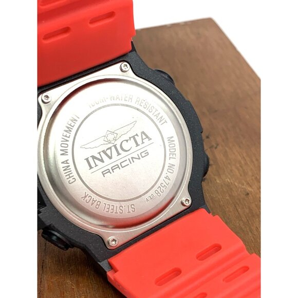 Invicta Men's Watch 47528 Racing Quartz Digital Black Red Resin Strap 52mm - Picture 6 of 14